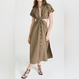 A.L.C.Georgia Cut Out Shirt Dress,Size-12,GUC,Color-Dried Basil SOLD OUT